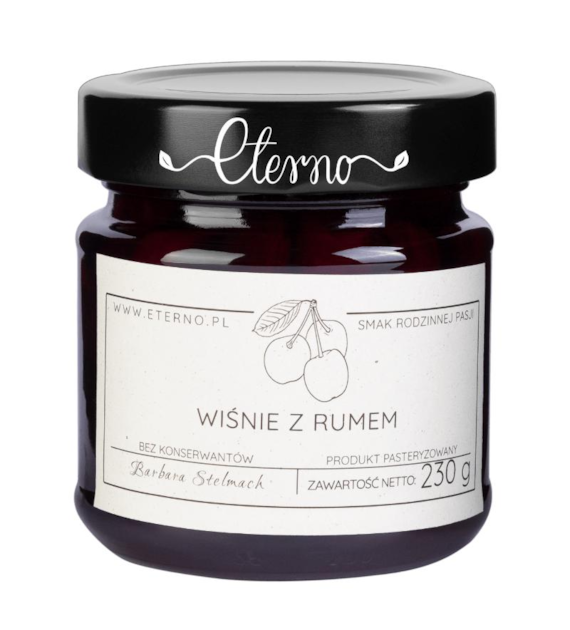 ETERNO Wiśnie z rumem 230g