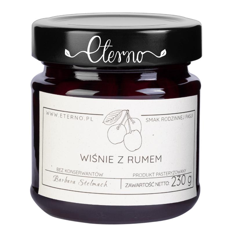 ETERNO Wiśnie z rumem 230g