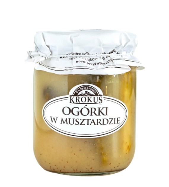 KROKUS Ogórki w musztardzie konserwowe 500g