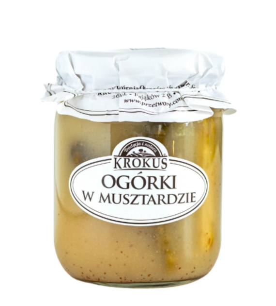 KROKUS Ogórki w musztardzie konserwowe 500g
