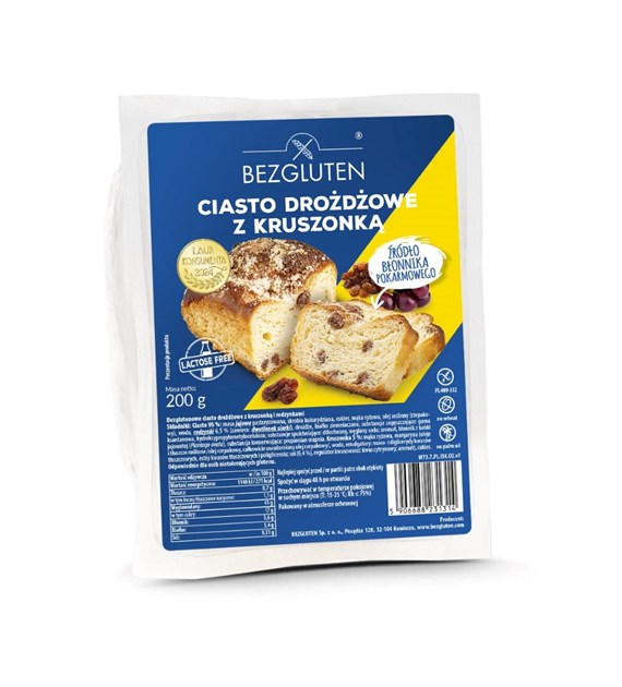 BEZGLUTEN Ciasto drożdżowe z kruszonką bezglutenowe 200g