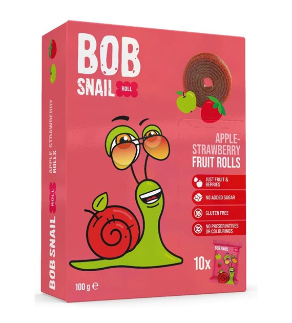 BOB SNAIL Rolls Jabłko Truskawka 100g