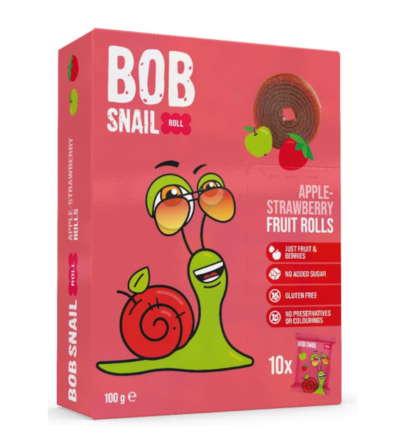 BOB SNAIL Rolls Jabłko Truskawka 100g