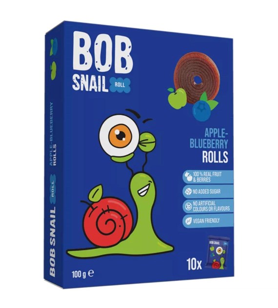 BOB SNAIL Rolls Jabłko Borówka 100g