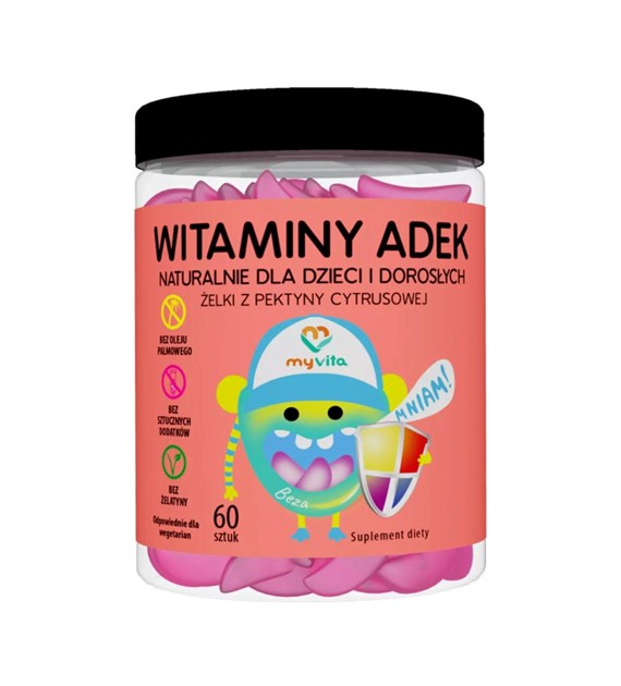 MYVITA Żelki naturalne witamina ADEK (dzieci & dorośli) 60 sztuk
