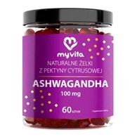 MYVITA Żelki naturalne ASHWAGANDHA 60 sztuk