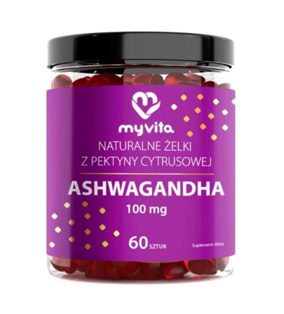 MYVITA Żelki naturalne ASHWAGANDHA 60 sztuk