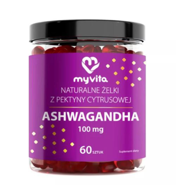 MYVITA Żelki naturalne ASHWAGANDHA 60 sztuk