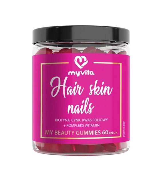 MYVITA Żelki naturalne włosy, skóra, paznokcie 60 sztuk