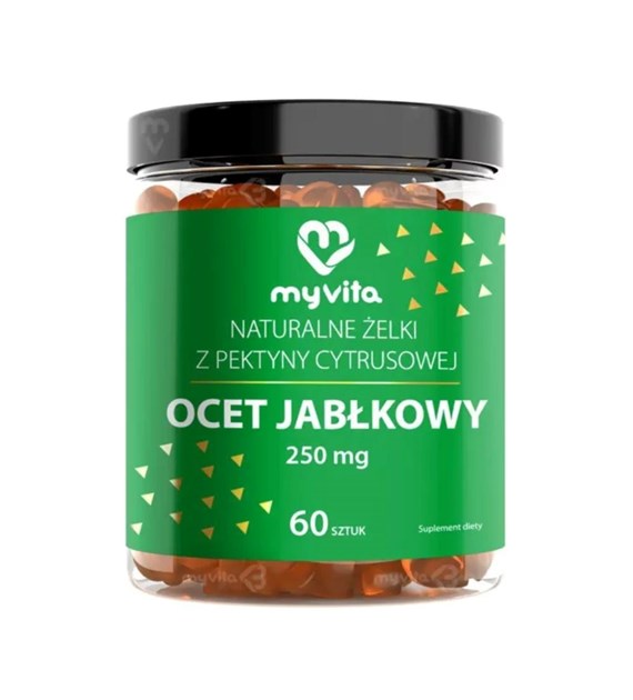 MYVITA Żelki naturalne ocet jabłkowy 60 sztuk