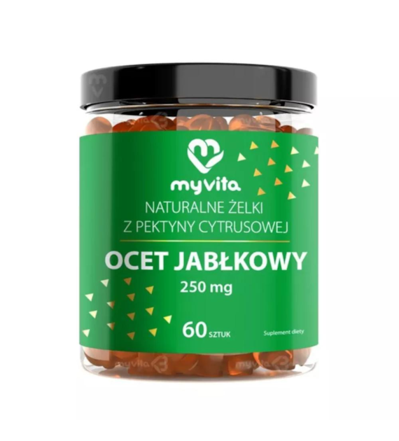MYVITA Żelki naturalne ocet jabłkowy 60 sztuk