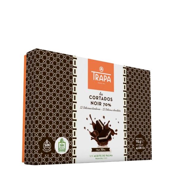 TRAPA Bombonierka z czekoladkami 70% kakao 115g