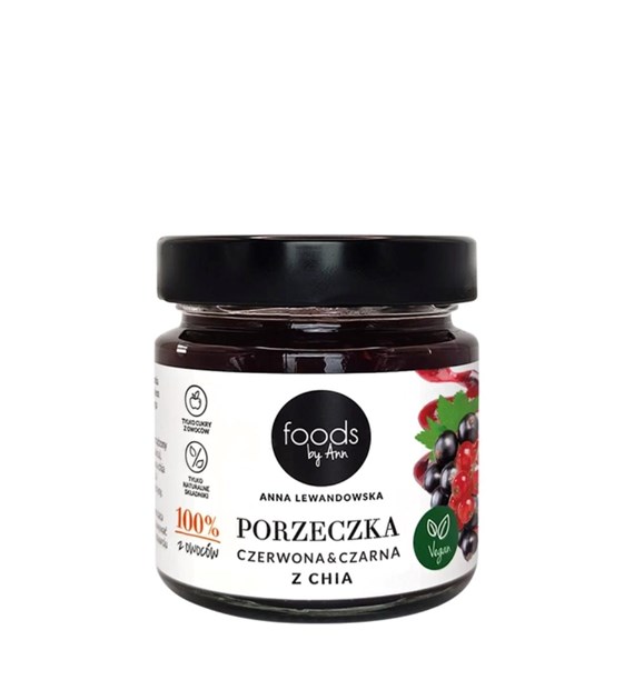 LEVANN Dżem Czarna & Czerwona Porzeczka z Chia 200g