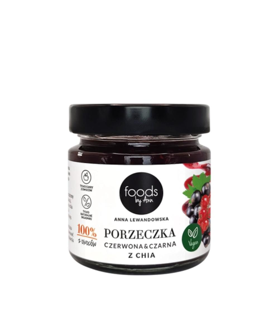 LEVANN Dżem Czarna & Czerwona Porzeczka z Chia 200g