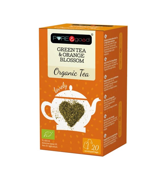PURE&GOOD Herbata ekologiczna Green Tea & Orange Blossom 36g