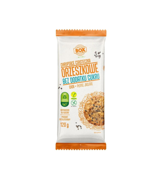 ZPC BOX Ciastka Orzeszkowe, chia, płatki jaglane b/c 120g