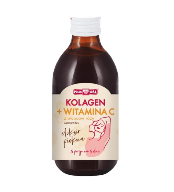 POLSKA RÓŻA Napój eliksir piękna, Kolagen + Witamina C 250ml