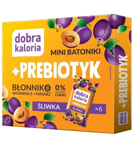 DOBRA KALORIA Mini Batoniki Probiotyk śliwka 102g
