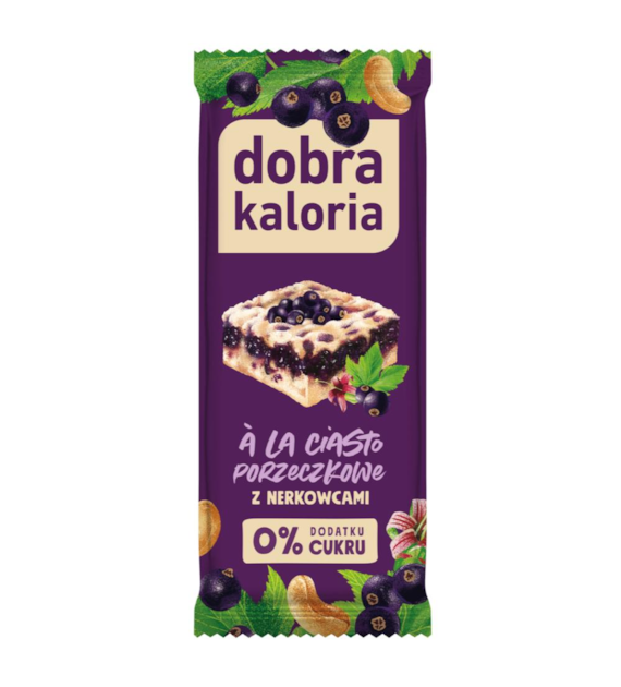 DOBRA KALORIA Baton z nerkowców a'la ciasto porzeczkowe 35g