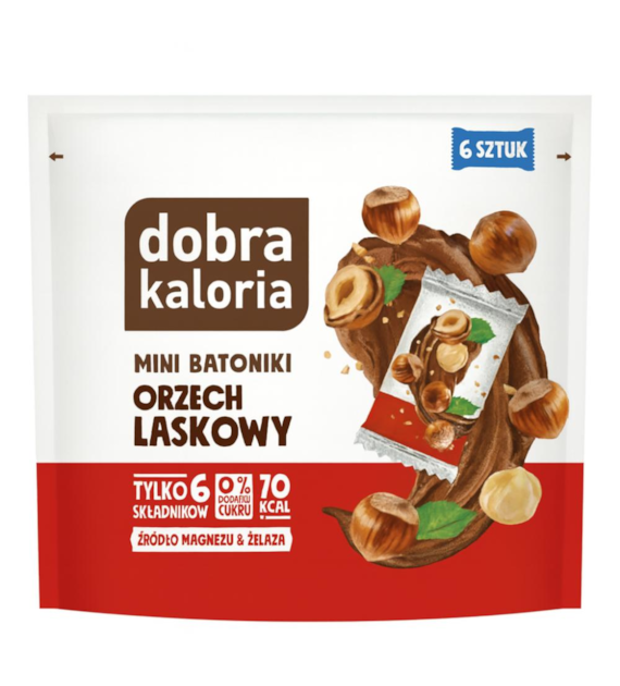 DOBRA KALORIA Mini batoniki orzech laskowy doypack 108g