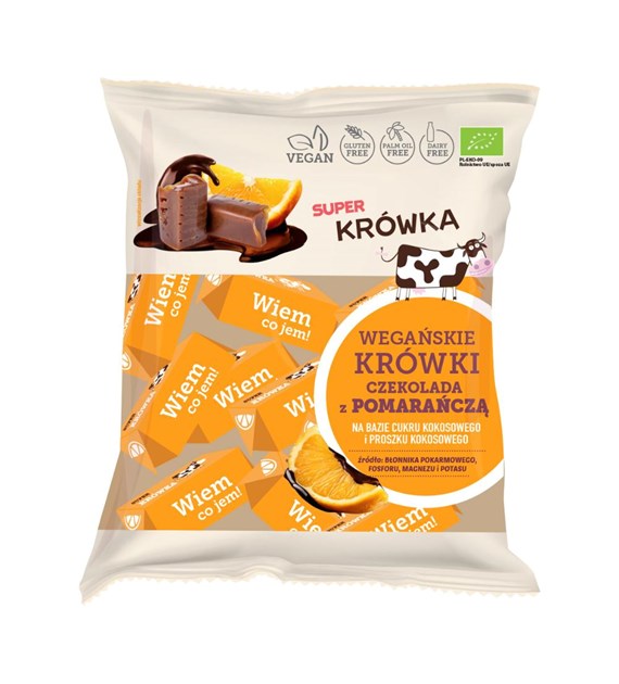 ME GUSTO EKO Krówka bezmleczna smak czekolada z pomarańczą BIO 150g