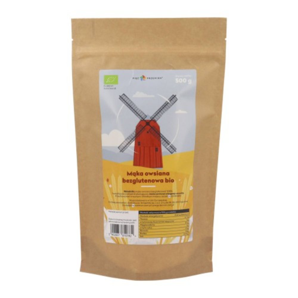 PIĘĆ PRZEMIAN Mąka owsiana BIO b/g 500g