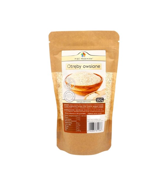 PIĘĆ PRZEMIAN Otręby owsiane b/g 250g