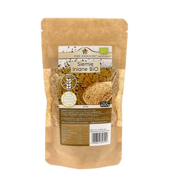 PIĘĆ PRZEMIAN Siemię lniane złote BIO 400g