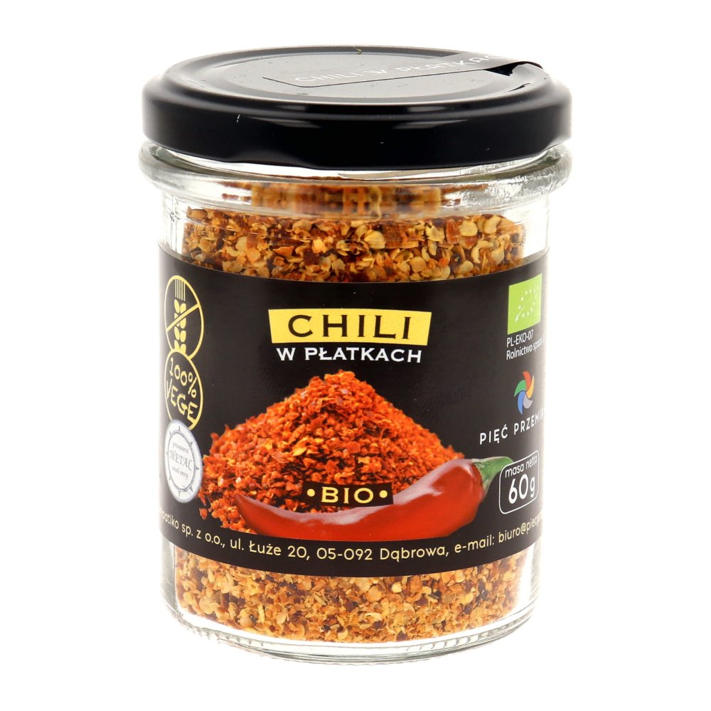 PIĘĆ PRZEMIAN Chili płatki BIO 60g