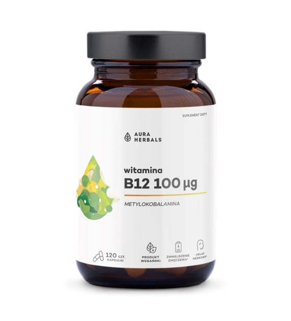 AURA Witamina B12 100 µg, metylokobalamina, kapsułki 120 szt