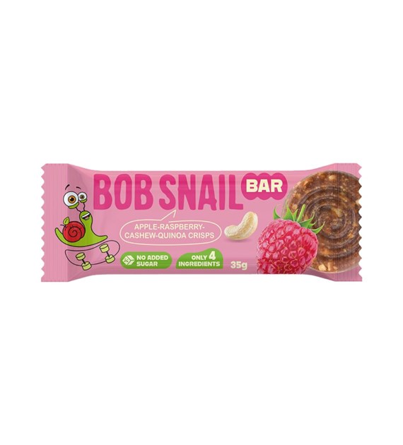 BOB SNAIL Baton Jabłko-Malina-Nerkowce-Chrupki z komosy ryżowej b/c 35 g