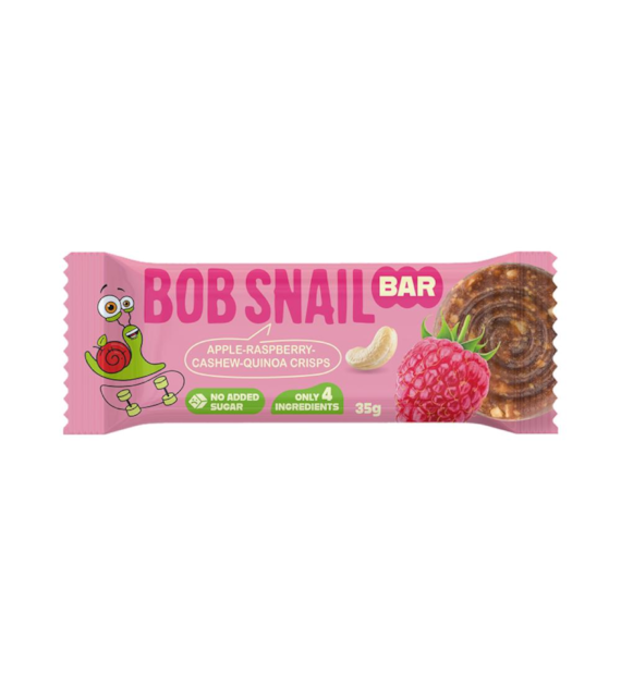 BOB SNAIL Baton Jabłko-Malina-Nerkowce-Chrupki z komosy ryżowej b/c 35 g