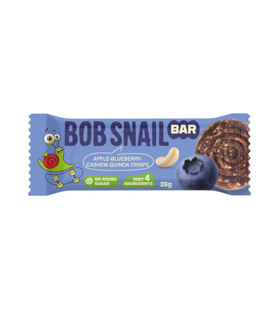 BOB SNAIL Baton Jabłko-Borówka-Nerkowce-Chrupki z komosy ryżowej b/c 35 g