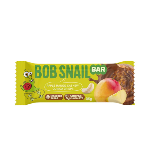 BOB SNAIL Baton Jabłko-Mango-Nerkowce-Chrupki z komosy ryżowej b/c 35 g