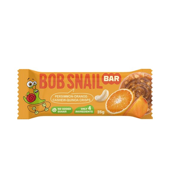 BOB SNAIL Baton Persymona-Pomarańcza-Nerkowce-Chrupki z komosy ryżowej b/c 35 g