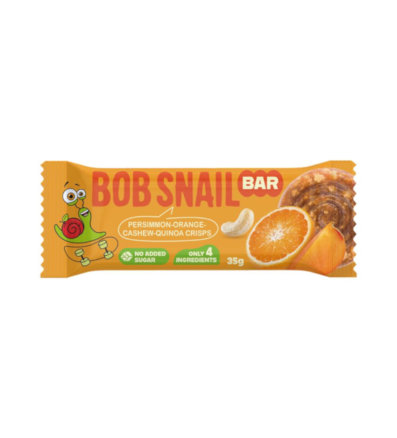 BOB SNAIL Baton Persymona-Pomarańcza-Nerkowce-Chrupki z komosy ryżowej b/c 35 g