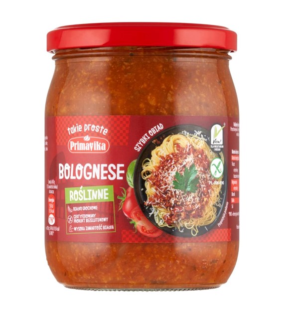 PRIMAVIKA Bolognese roślinne b/g 470g