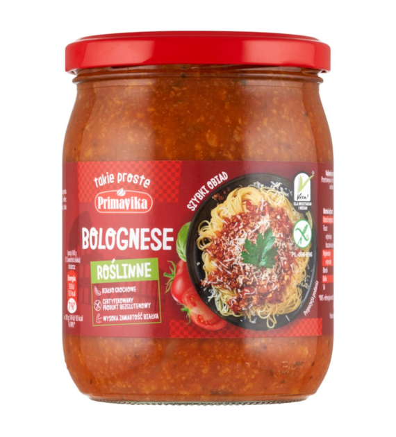 PRIMAVIKA Bolognese roślinne b/g 470g