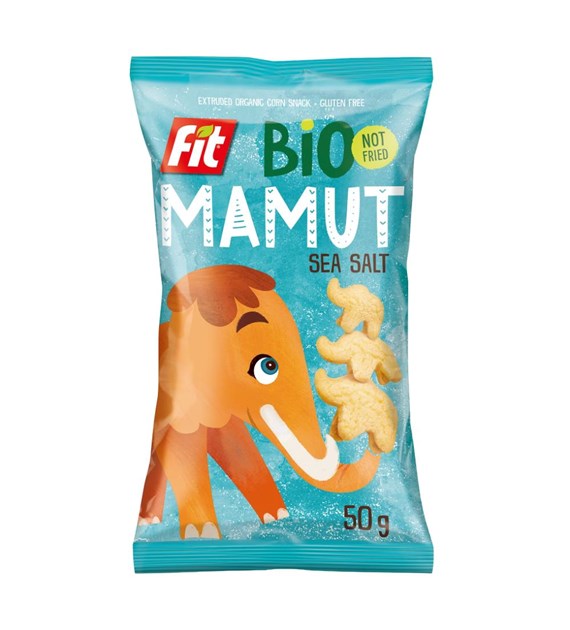 FIT Chrupki kukurydziane Mamut z solą morską b/g BIO 50 g