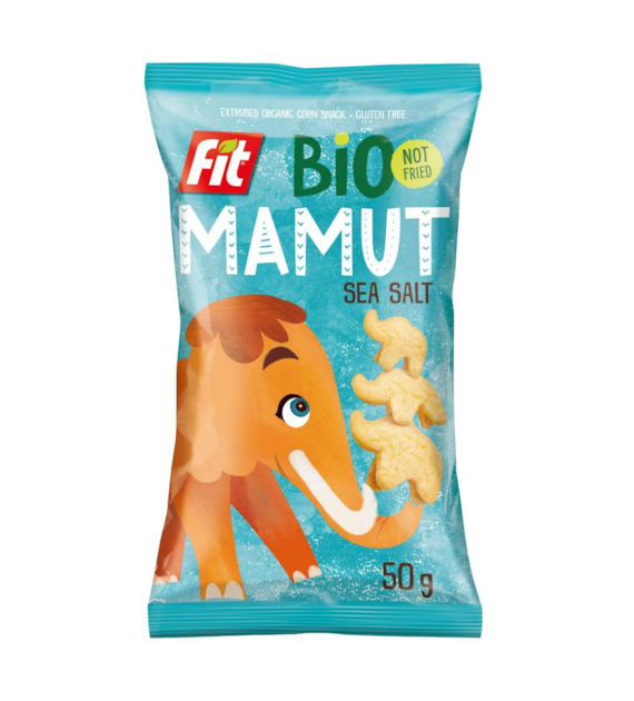FIT Chrupki kukurydziane Mamut z solą morską b/g BIO 50 g
