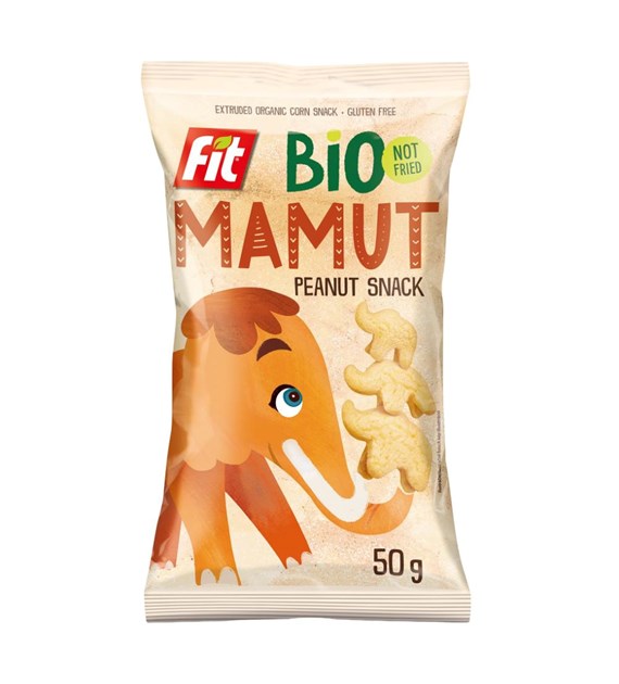FIT Chrupki kukurydziane Mamut o smaku orzechowym b/g BIO 50 g