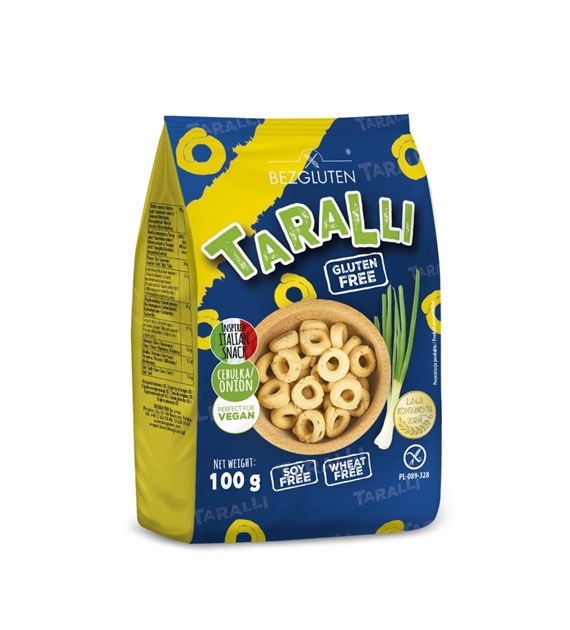 BEZGLUTEN Taralli o smaku cebulki bezglutenowe 100g
