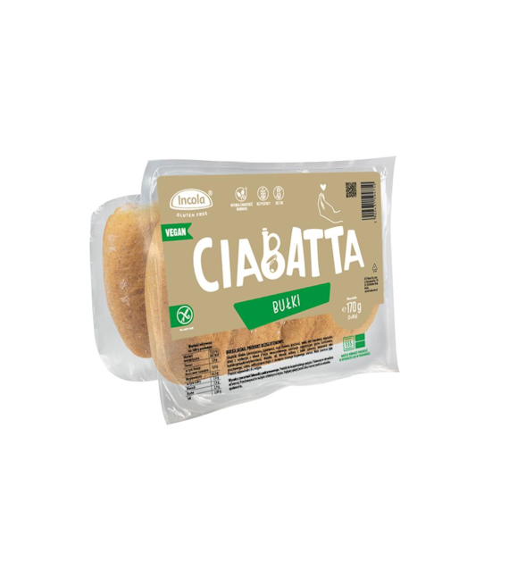 INCOLA Bezglutenowa bułka Ciabatta b/g 2x85g