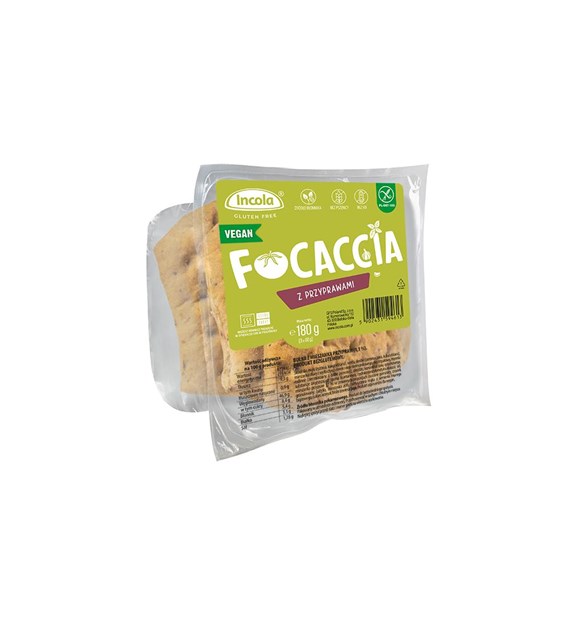 INCOLA Bezglutenowa bułka Focaccia z przyprawami b/g 3x60g