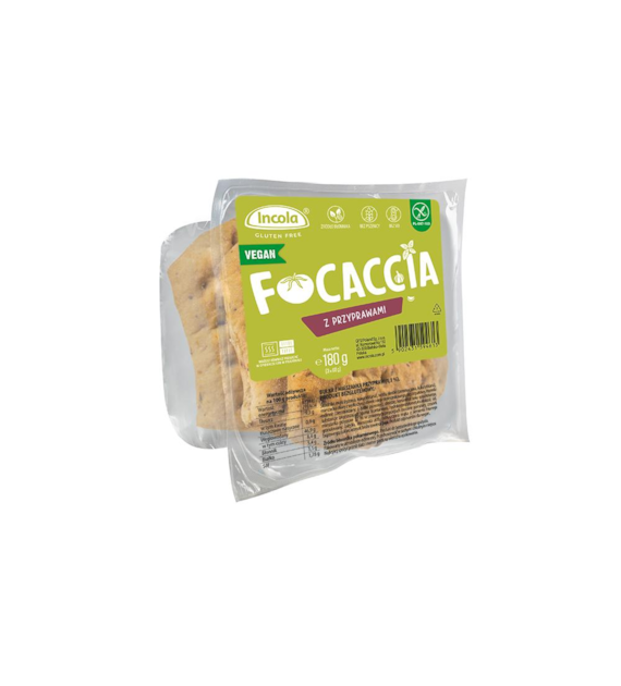 INCOLA Bezglutenowa bułka Focaccia z przyprawami b/g 3x60g