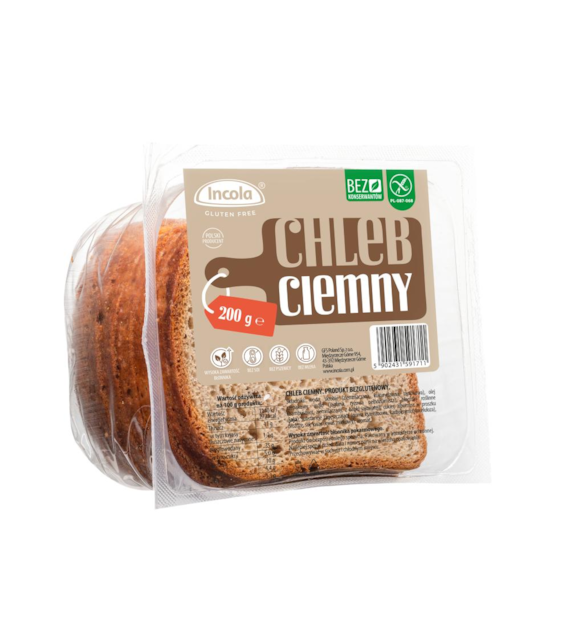 INCOLA Bezglutenowy chleb ciemny 200g