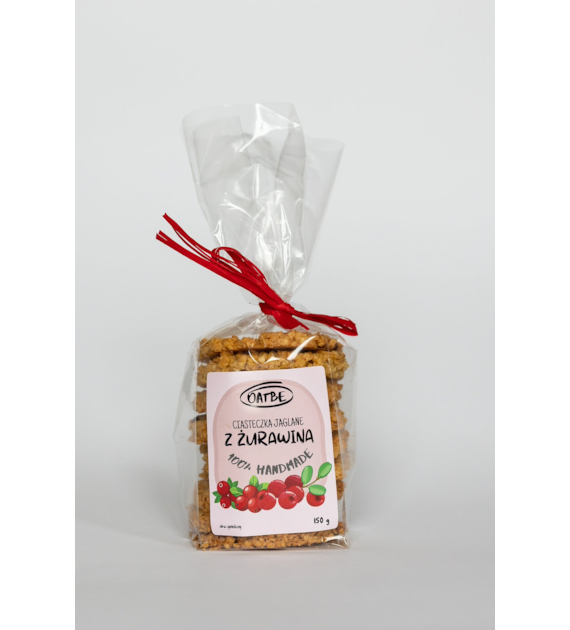 OATBE Ciasteczka jaglane z żurawiną 150g