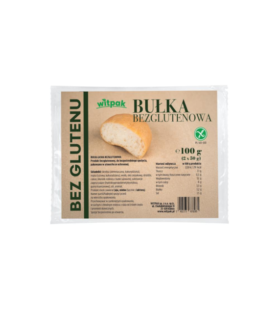 WITPAK Bezglutenowa bułka jasna b/g 2x50g