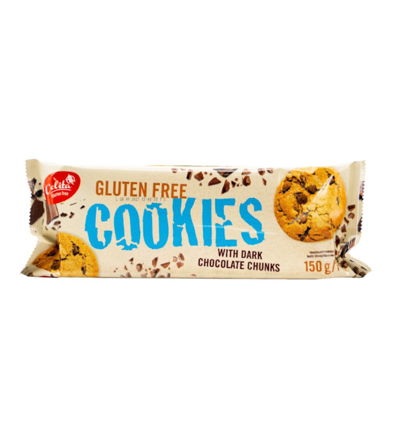 CELITA Cookies Chocolate Ciastka z kawałkami gorzkiej czekolady, owocami i orzechami laskowymi b/g 150g