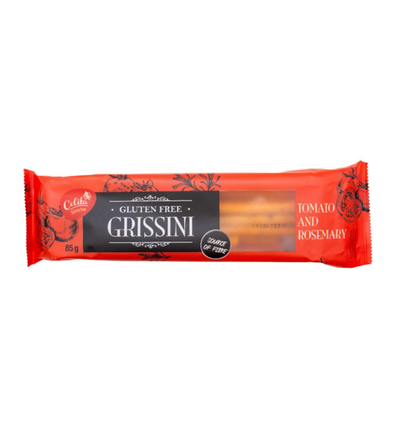 CELITA Grissini – paluszki chlebowe z pomidorami i rozmarynem b/g 85g